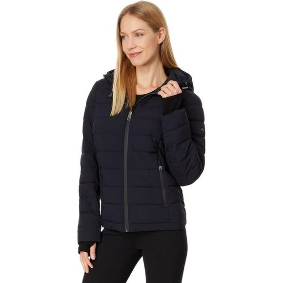 Michael Kors Navy Blue Premium Down Blend Puffer Coat Jacket Women's Size Small - Picture 2 of 11